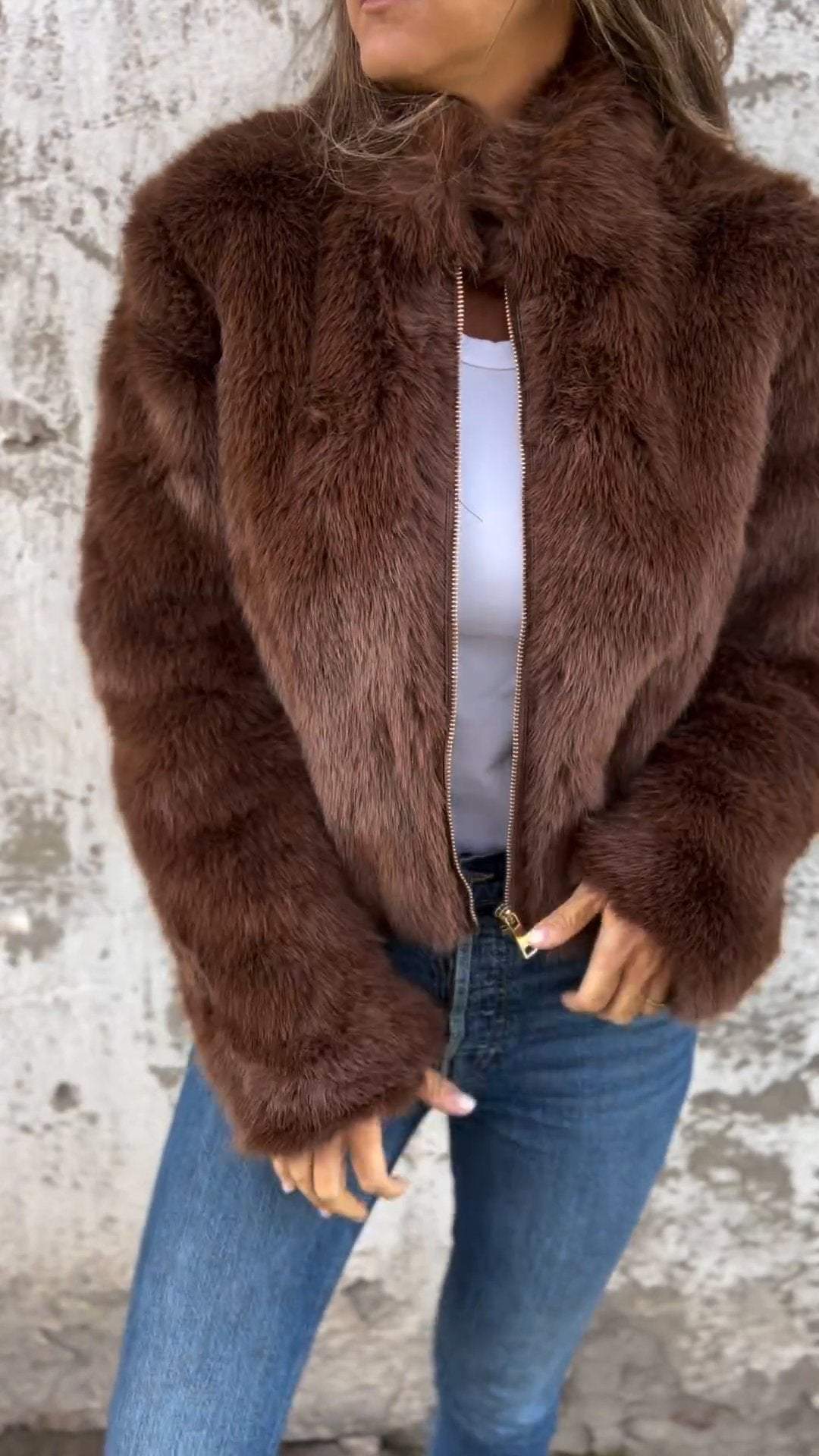 Chaqueta informal de cuello alto