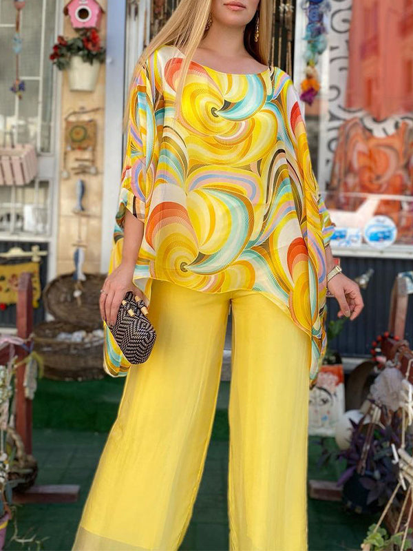 Conjunto de gasa con estampado