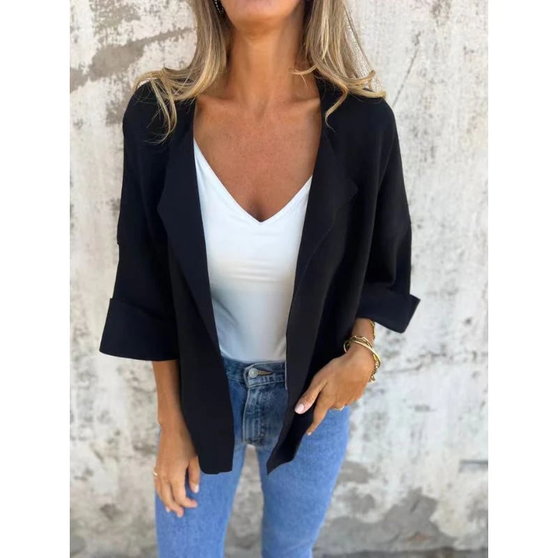 Abrigo de solapa informal elegante