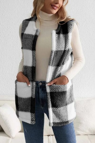 Chaleco de cuadros Sherpa