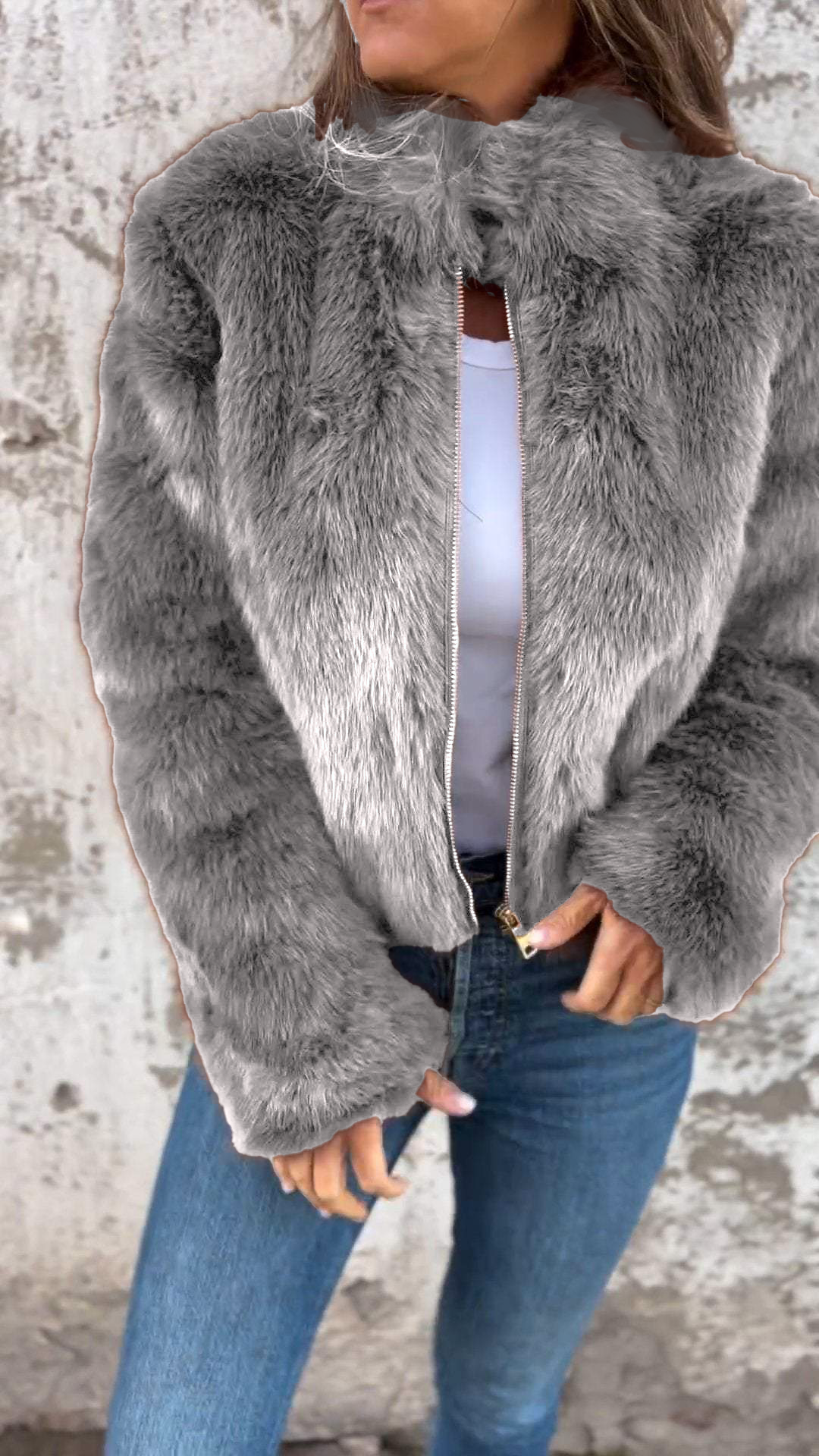 Chaqueta informal de cuello alto