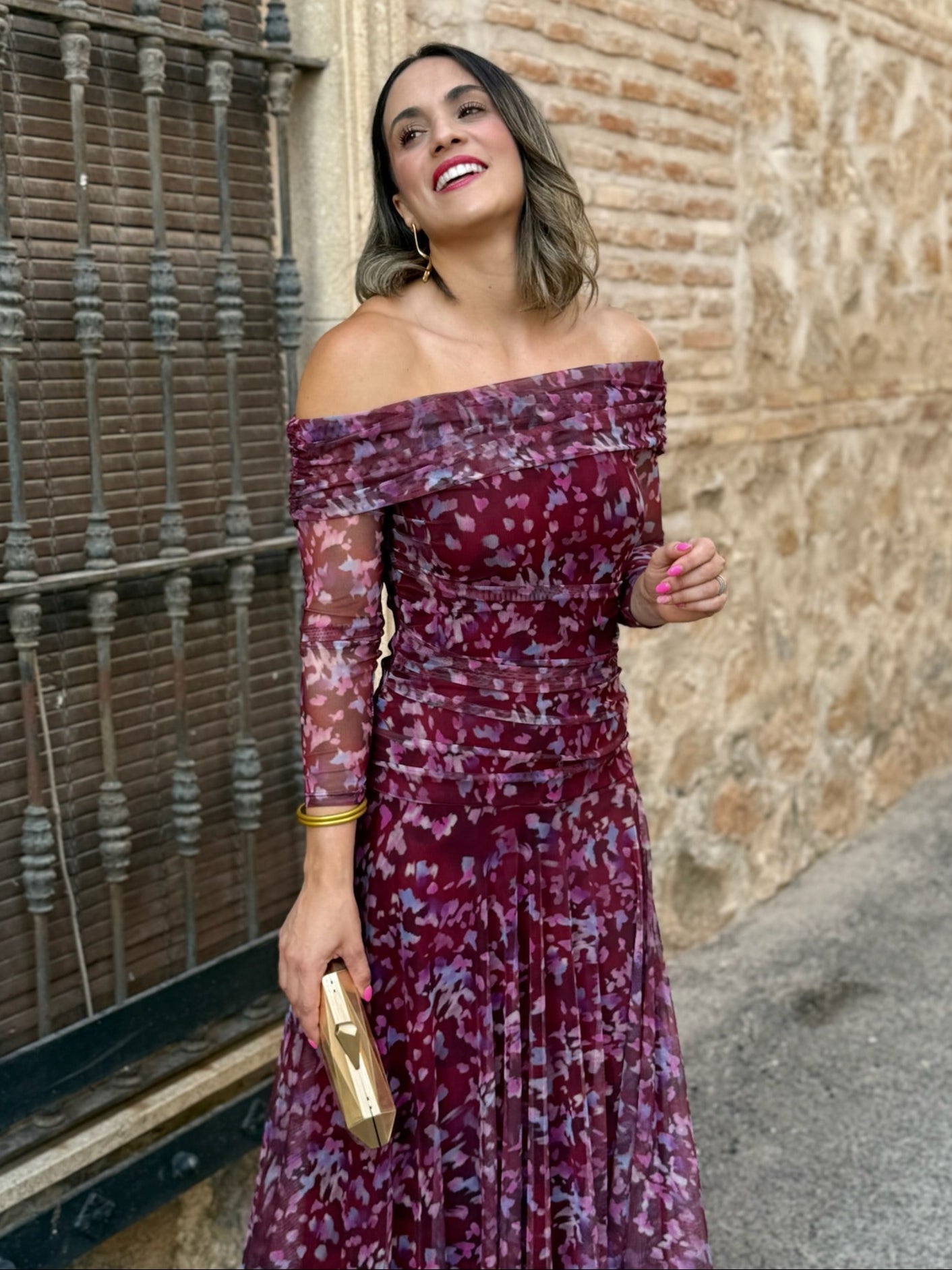 Vestido Tul Estampado Vera