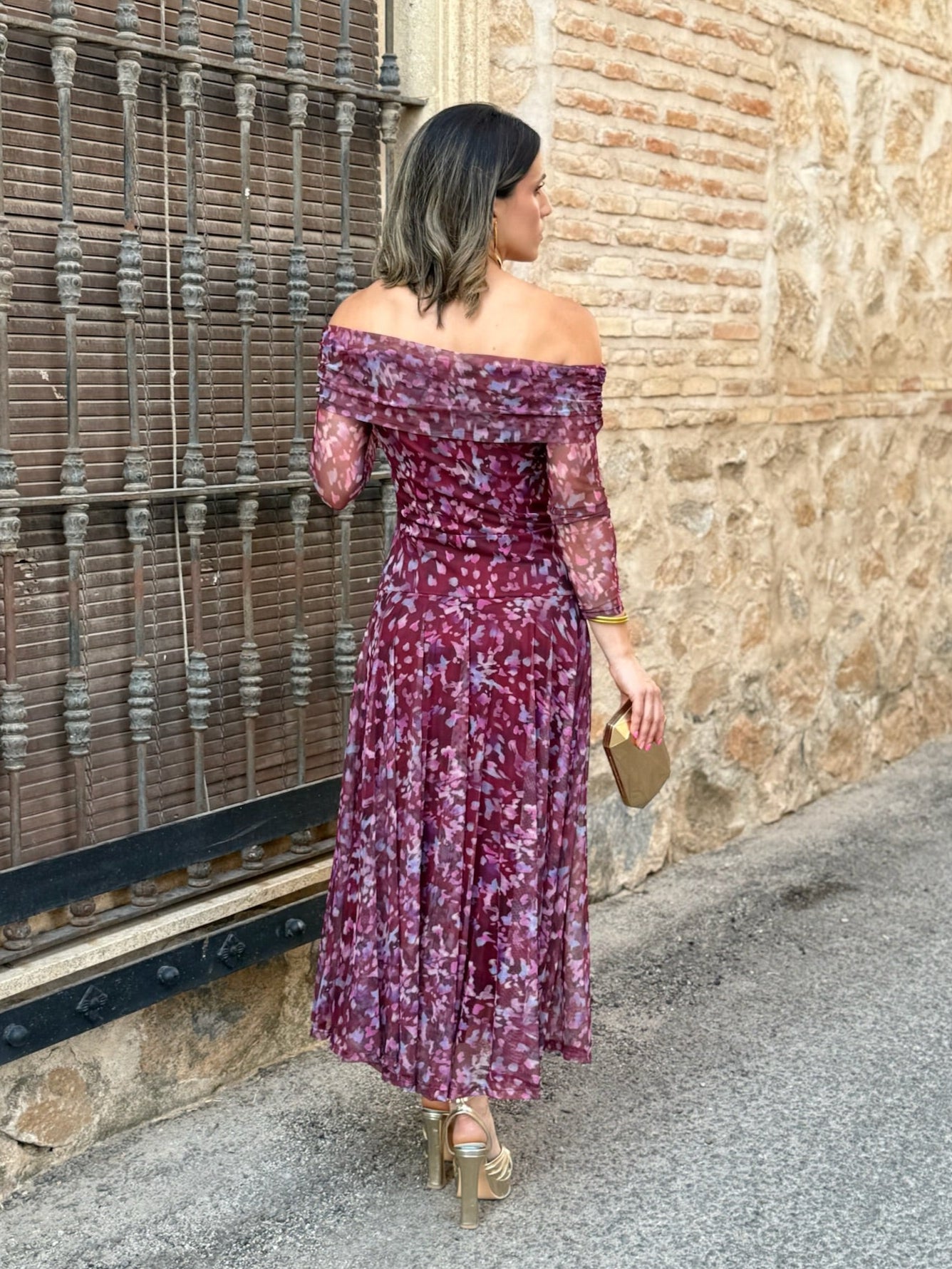 Vestido Tul Estampado Vera