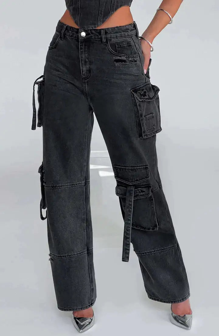 Conjunto denim Estilo Cargo