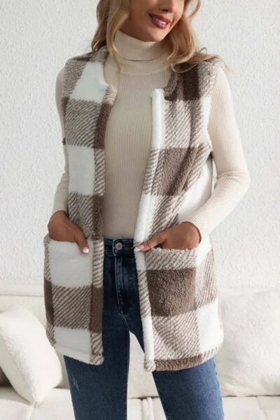 Chaleco de cuadros Sherpa
