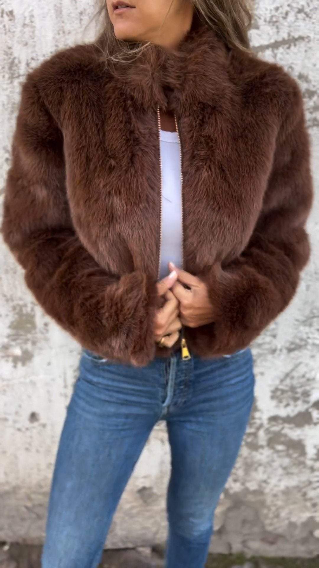 Chaqueta informal de cuello alto
