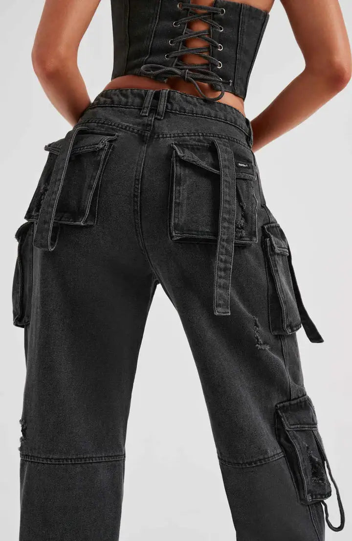 Conjunto denim Estilo Cargo
