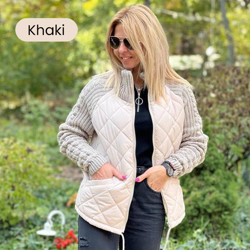 chaqueta acolchada de punto