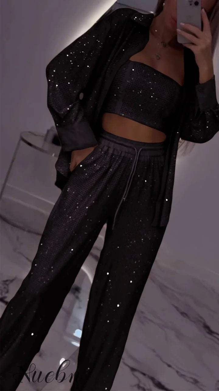 Conjunto Glam Chic De Tres Piezas