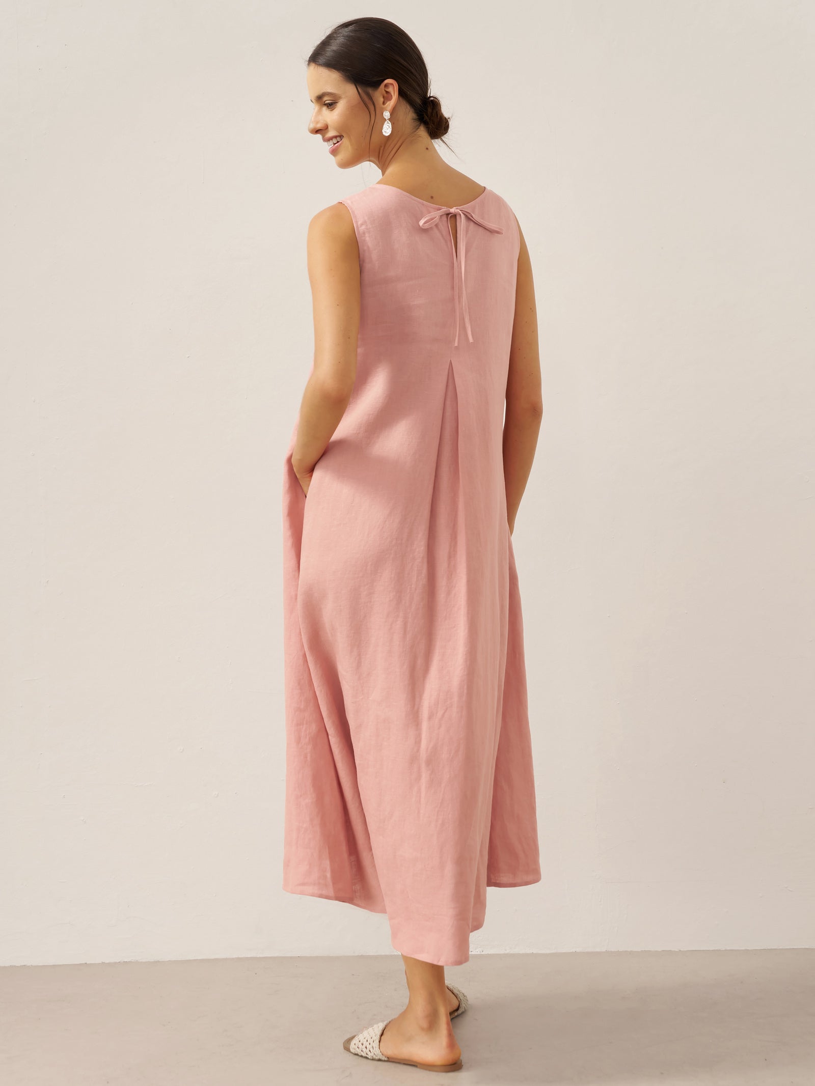 Vestido largo de lino Lily