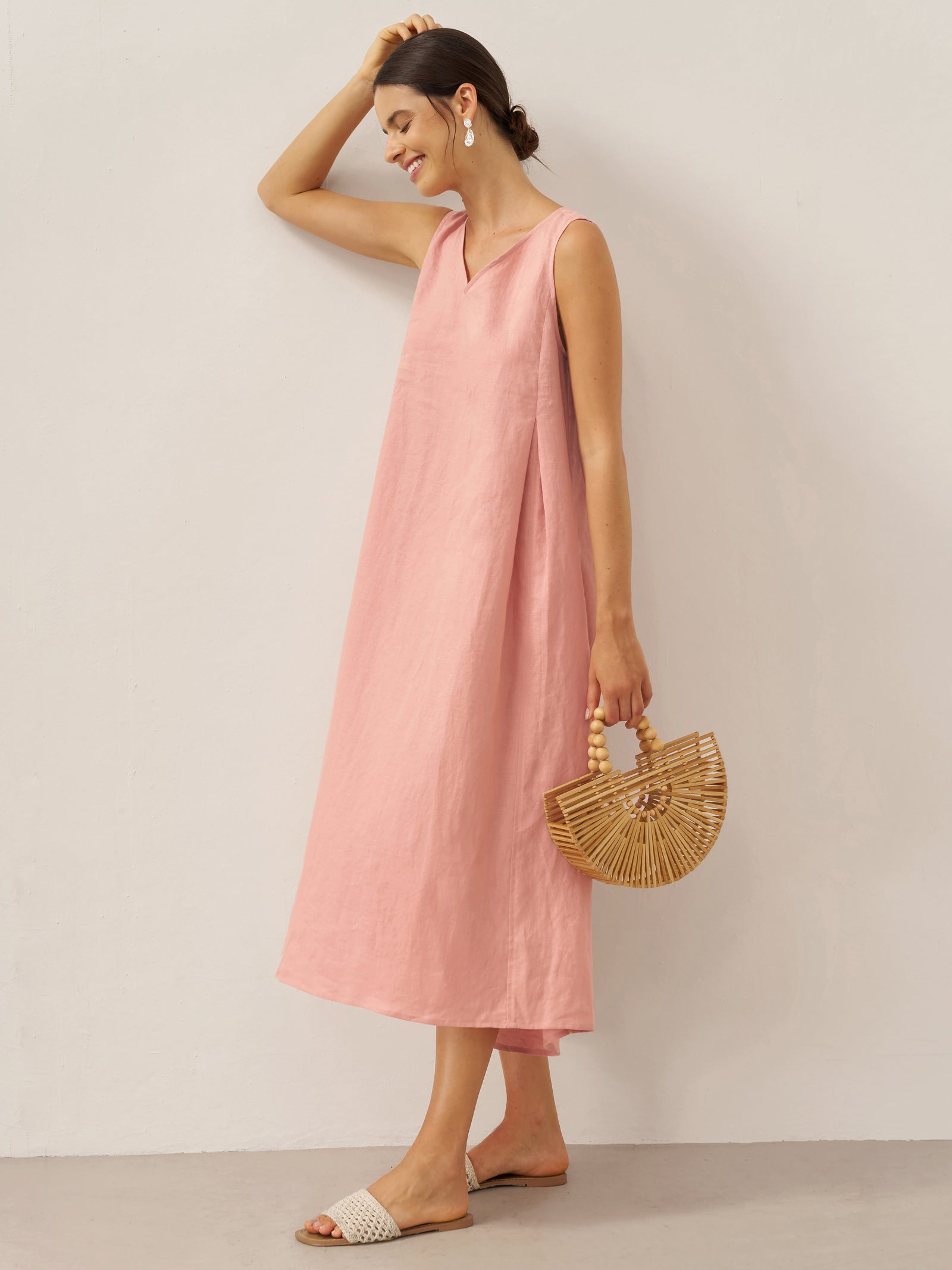 Vestido largo de lino Lily