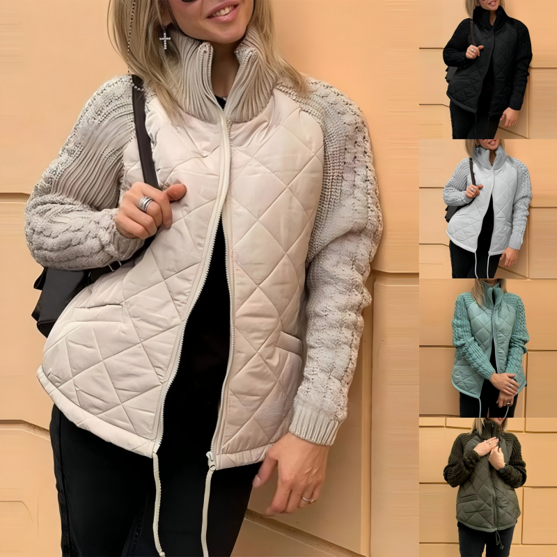 chaqueta acolchada de punto