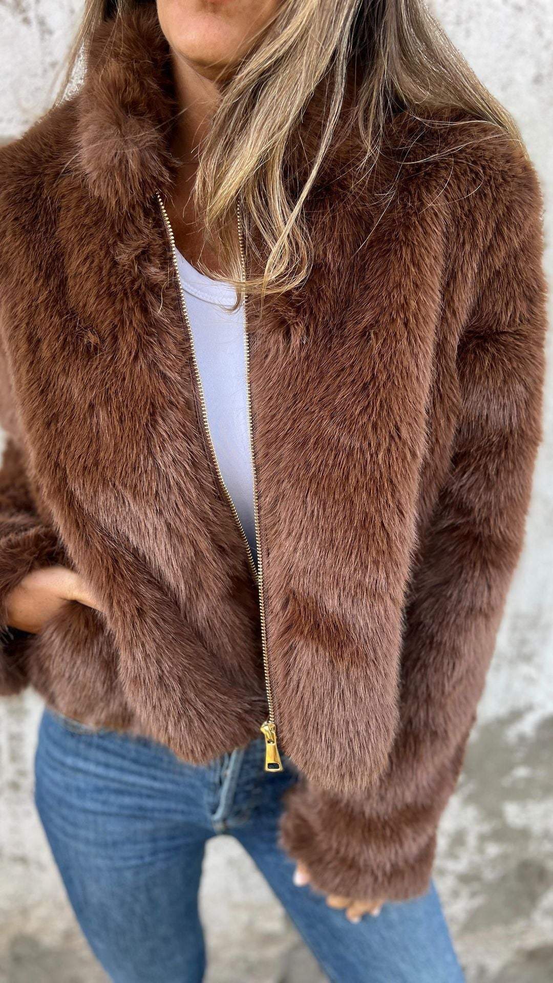 Chaqueta informal de cuello alto