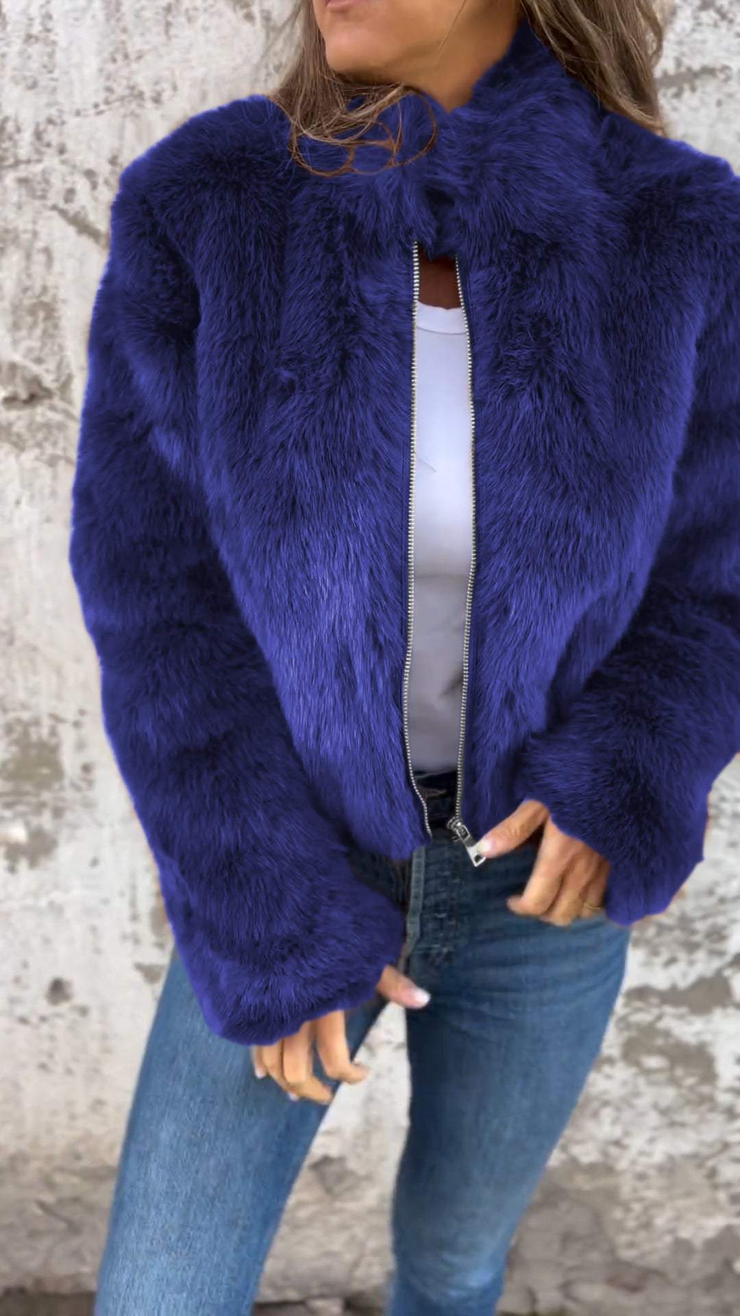 Chaqueta informal de cuello alto