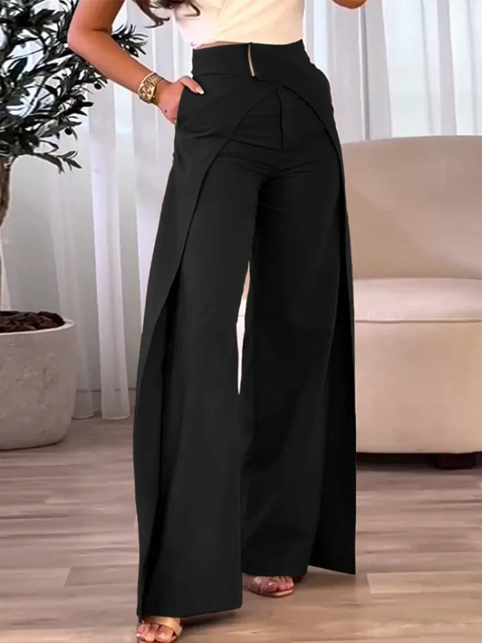 Pantalón asimétricos con cintura alta