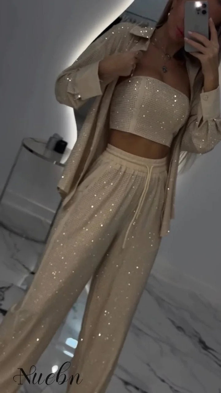 Conjunto Glam Chic De Tres Piezas